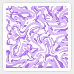 Purple Groovy Marble Sticker